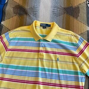 Vintage Men’s Polo By Ralph Lauren Colorful Striped Polo Shirt Size Large Preppy
